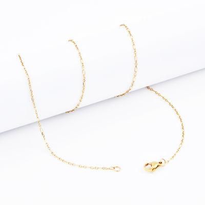 Popular Women Necklace Fashion Jewellery Glasses Accessories Gold Plated Stainless Steel Figaro Cable Chain Bracelet Anklet Necklace