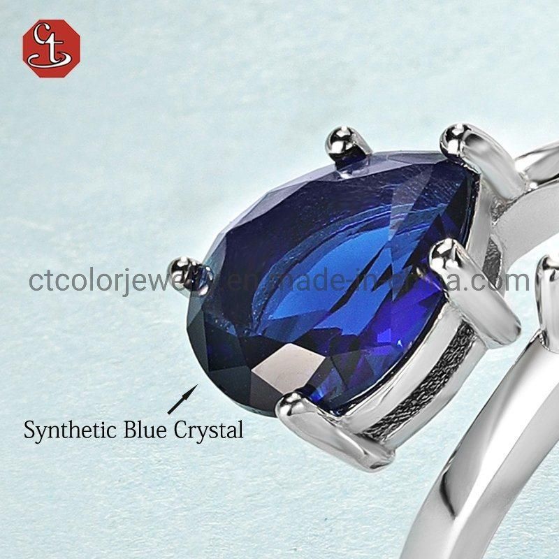 2021 Hot sale jewelry 925 sterling silver Gemstone Luxury Ring for women