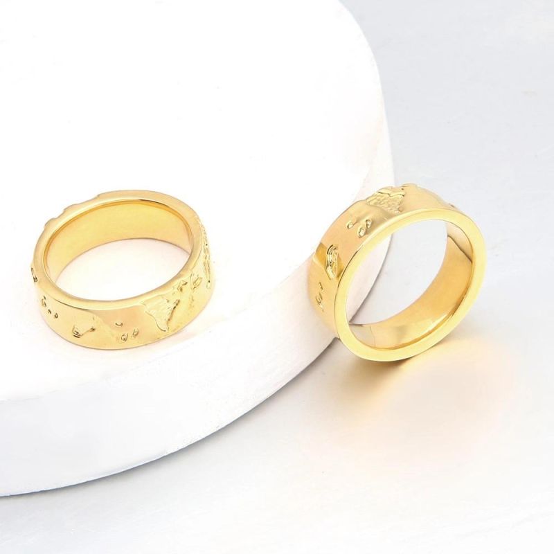 Punk Minimalist Concave Ring Gold Color Rings for Women Fashion Jewelry Friend Gifts Party Anillos Gifts