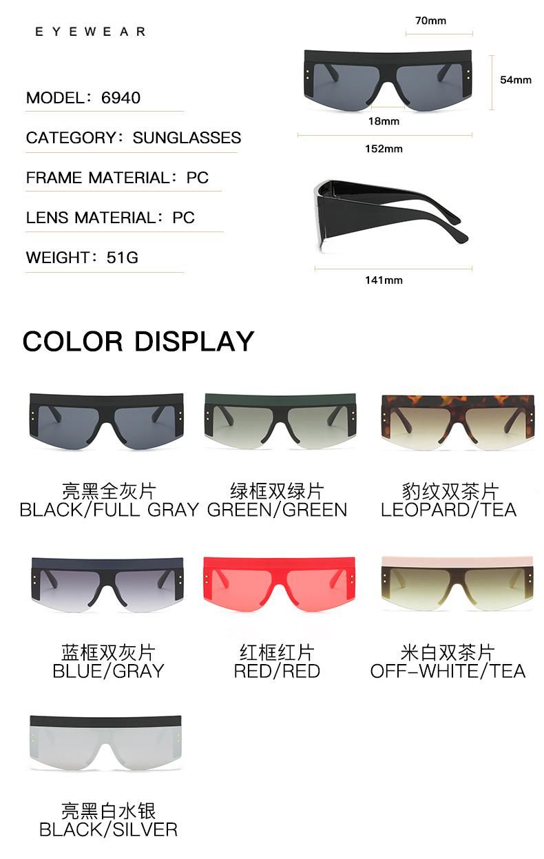 Large-Frame Wide-Brimmed Sunglasses, Retro Midin One-Piece Goggles Sports Cycling Glasses