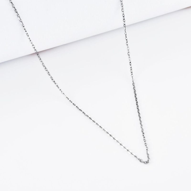 Shining O Cable Chain 0.3-0.8mm Dainty Necklace Gold Silver Rose Gold for Pendants