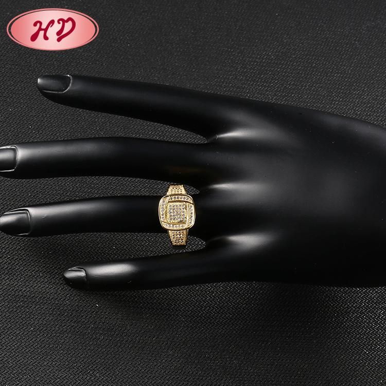 14K 18K Gold Plated Fashion Engagement Wedding Jewelry Stainless Steel Silver Man Finger Rings Design