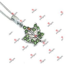 New Designs Green Crystal Maple Leaf Charms Jewelry (LAK60128)
