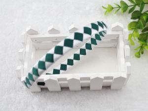 2012 Four Braid Green and White Girl Hairband