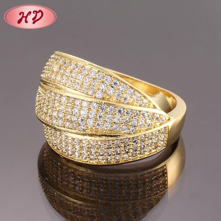 Fashion 18K Gold Plated Stainless Steel Silver Wedding Engagement Jewelry Design Man Finger Rings