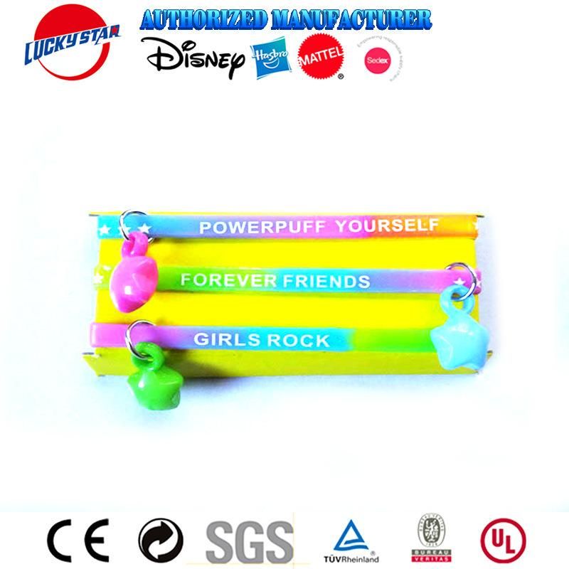Italy Rainbow Silicone Rubber Bracelets for Promotion