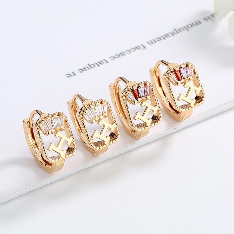 Fashion Accessories Female Round 18K Gold Plated Designer Huggies Earrings