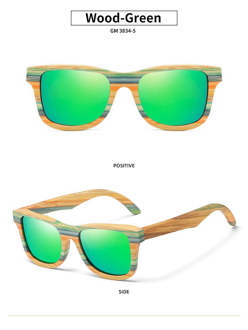 Italy Brand Classical Designer Custom Logo Tac Polarized Men Wood Sunglasses