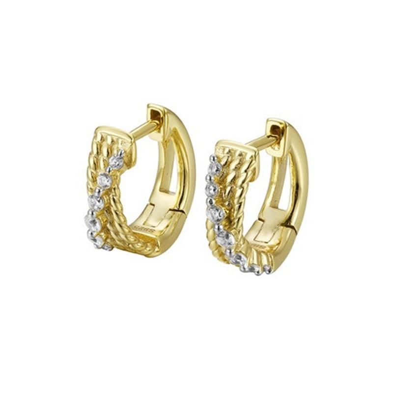 925 Silver and Brass Wholesale Elegant Rhombus Shaped Earrings for Girls