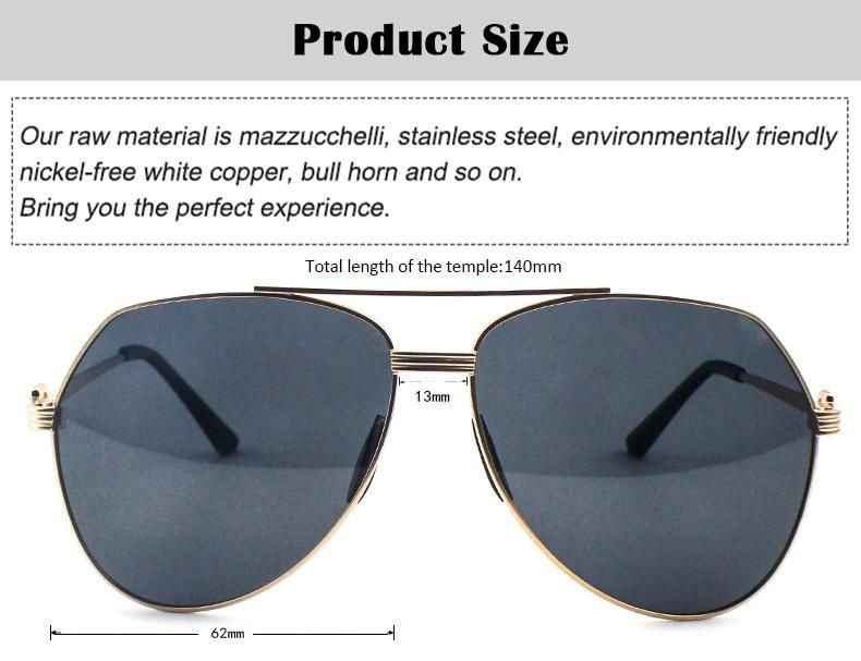 New Polygon Double Beam Design Stock Polarized Men Sunglasses