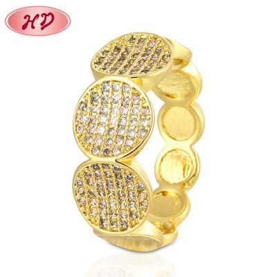 Luxury Accessories for Women Ajustable Fashion Jewelry Gold Plated Diamond Zircon Women&prime;s Ring