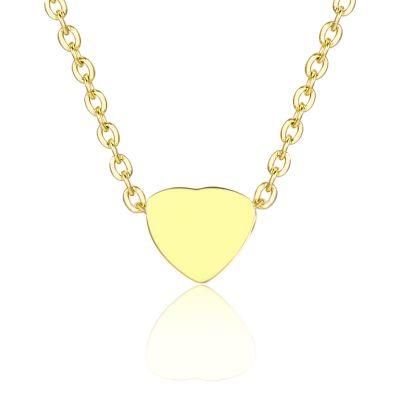 Latest Fashion Stainless Steel Jewelry Gold Plated Careful Pendant Necklace for Ladies