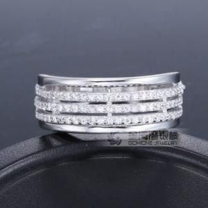 Luxury Natural Top White CZ Sterling 925 Silver Ring