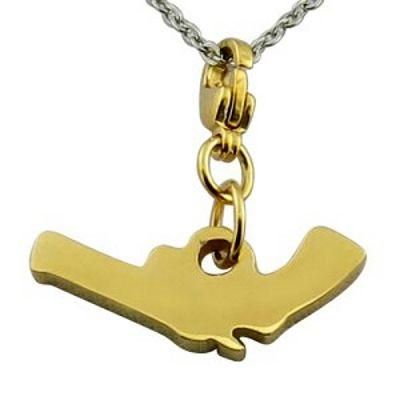 Hip Hop Men Gold Gun Pendant