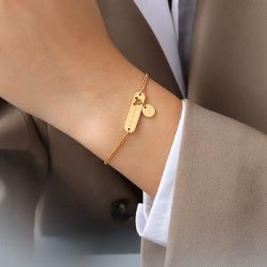 Custom Women Jewelry Stainless Steel 18K Gold Bracelet for Women