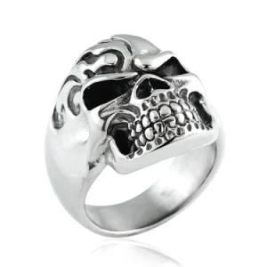 Fashion 316L Stainless Steel Antique Skull Men Ring