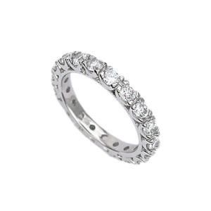 Nice Lady White Sapphire Gemstones 925 Silver Wedding Band Ring