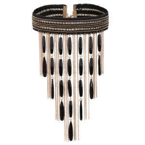 Fashion Jewelry Wholesale Choker Necklace Long Tassel Black Bead Necklaces