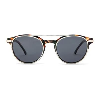 Professional Supplier Montura De Gafas Acetate Metal Combination Safety Futuristic Clip on Sunglasses for Men Women