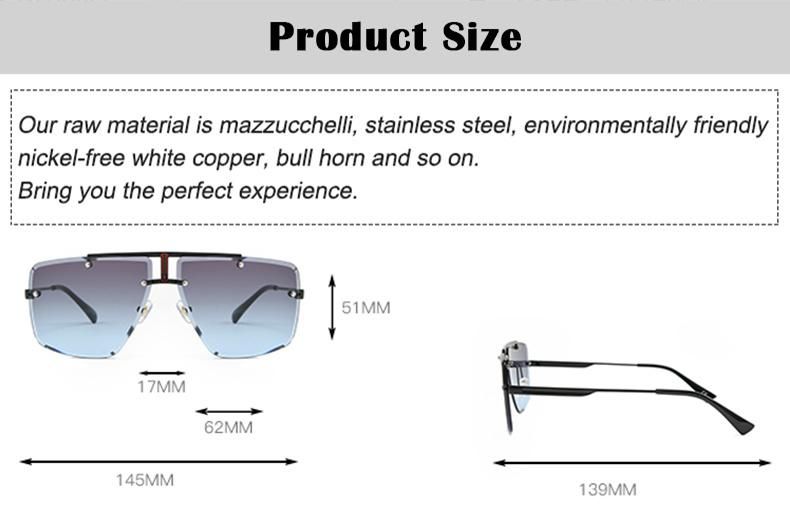 2021 Irregular New Fashion Stock Polarized Metal Sunglasses