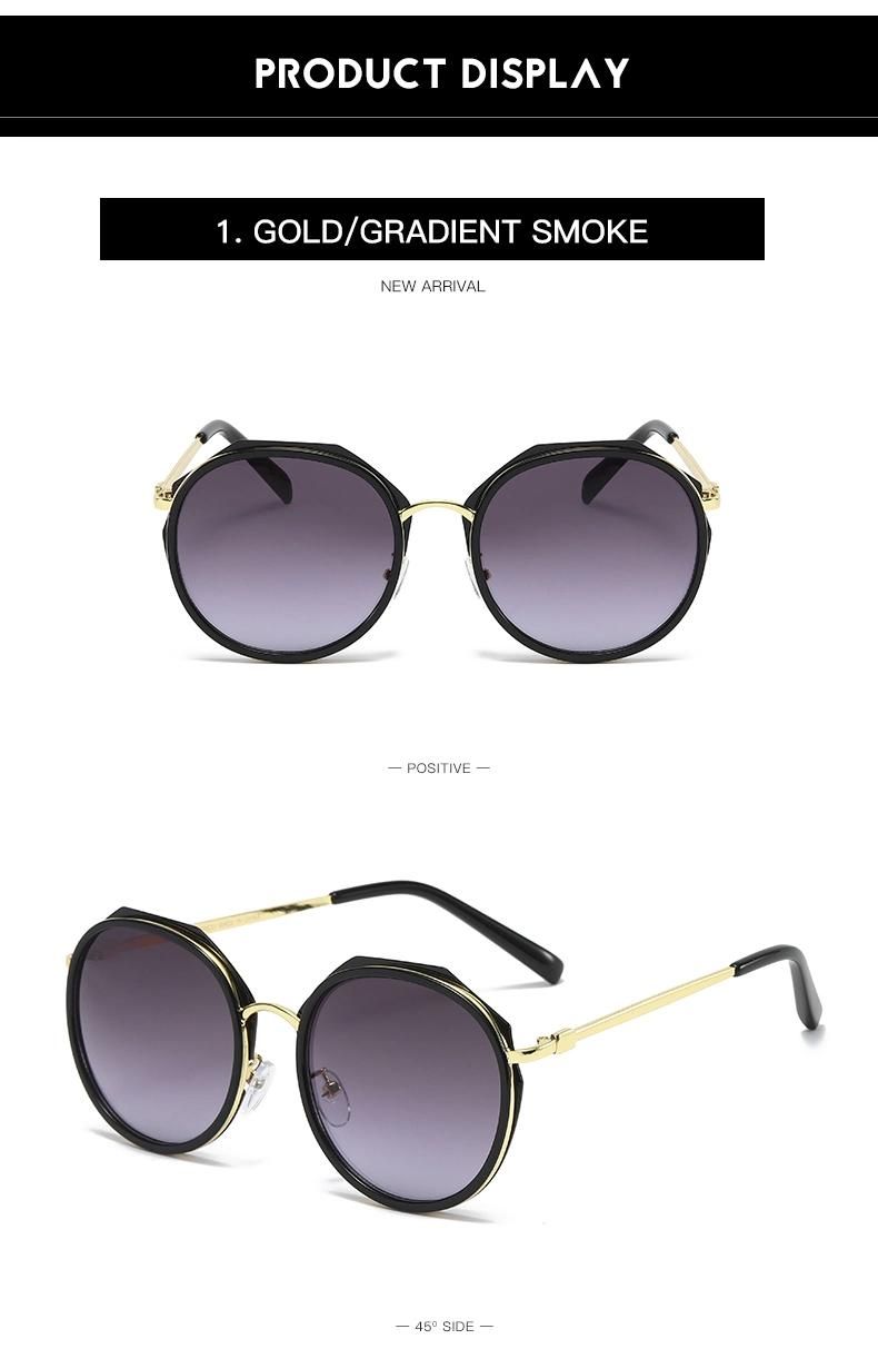 Hot Trendy Products Customized Retro Metal Round Womens Sunglasses Trendy