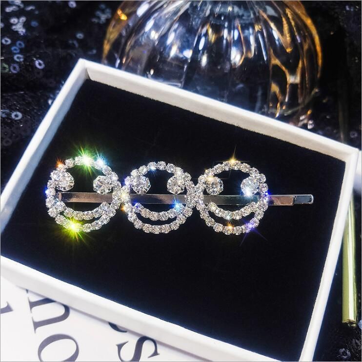 Wholesale Crystal Rhinestone Paved Letter Hair Clips