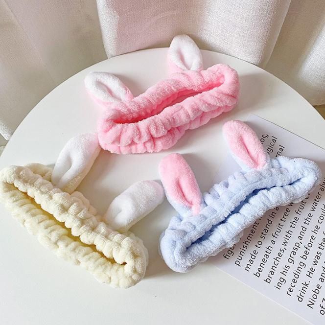 Winter Headband Rabbit Ears Wash Face Head Band Sports Headdress Cartoon