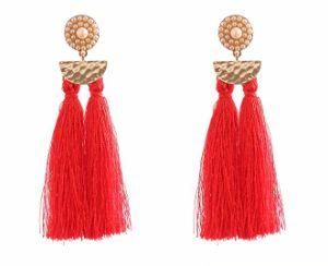 2017 Fashion Jewelry Elegant Korean Style Long Thread Tassel Drop Dangling Earrings Ear Studs 3.7&quot;