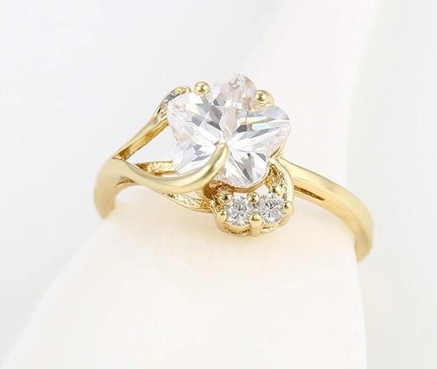 Unique Design Cooper Alloy Jewelry 14K Gold Plated Color Cheap Rings