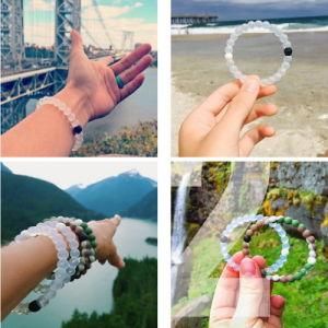 8mm Candy Colors Lokai Silicone Beads Bracelet for Men Women