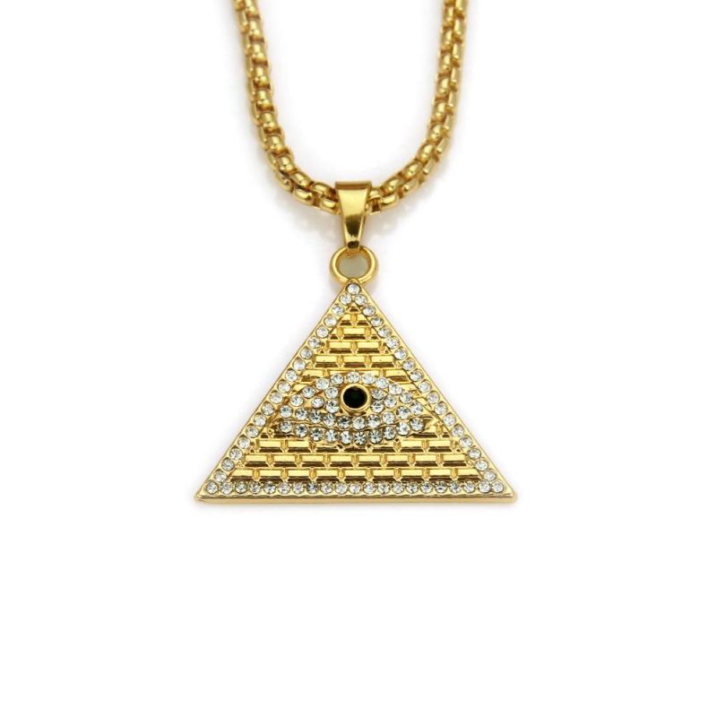 Fashion 24K Gold Plated Pyramids of Egypt Necklace
