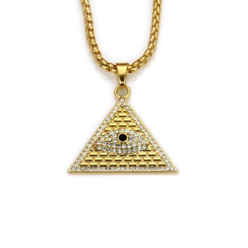 Fashion 24K Gold Plated Pyramids of Egypt Necklace