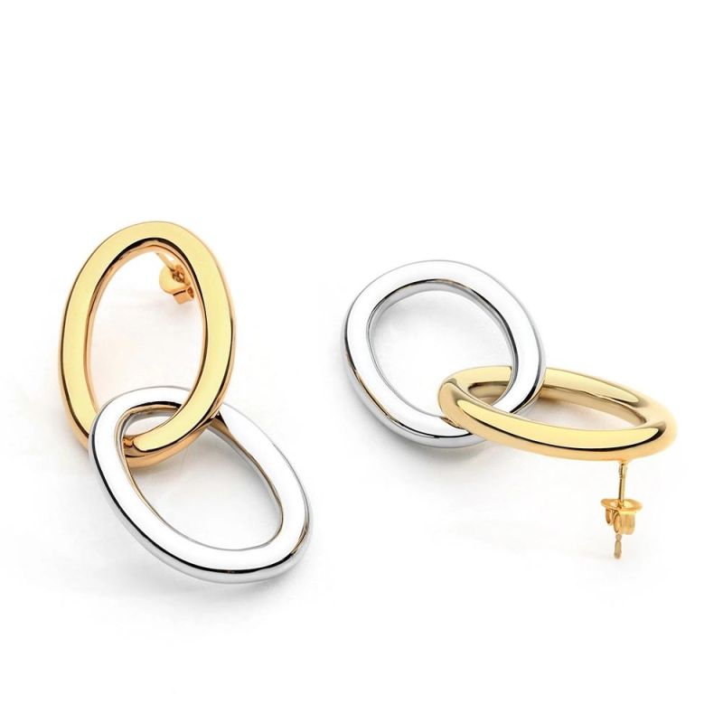 Personalized Copper Fashion Jewellry Double Hoop Earrings