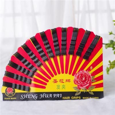 60 Pieces Card Packed Shenghua Black Metal Hair Grips (JE1043)