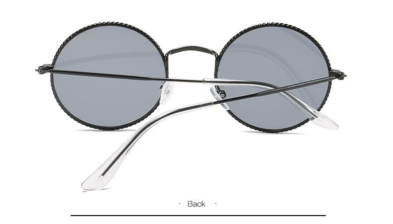 Sunglasses for New Retro Round Frame Sunglasses Metal Thin Frame Lace Literary Sunglasses