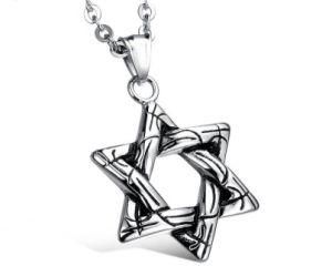 Vintage Star Stainless Steel Necklaces Pendants for Men Retro Party Jewelry Free Chain