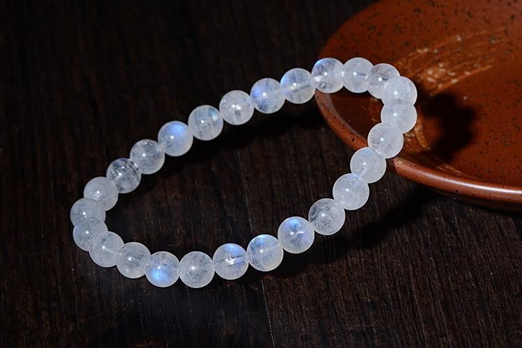 Natural Crystal Blue Moonstone Bracelet White Moonstone Bracelet