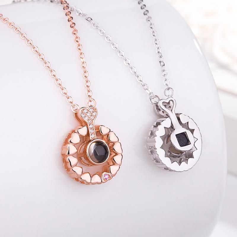 Girlfriend Wedding Gift Projection Romantic Love Pendant Necklace Fashion Accessories