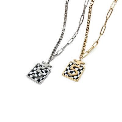 Manufacturer Customized Fashion Jewelry 2022 New Korean Stainless Steel Jewelry Bijoux En Aci Inoxyd Digital Necklace Wholesale