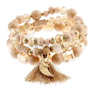 3PCS/Set Bead Bracelet Crystal Bracelets Jewelry Bangles for Women