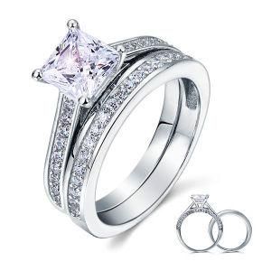 New Popular Celebrity 925 Sterling Silver Luxury Wedding Ring