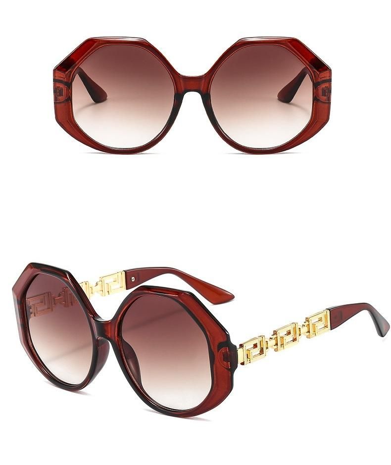 2021 Retro Polygon Sunglasses Big Frame Glasses Fashion Cover Face Sunglasses