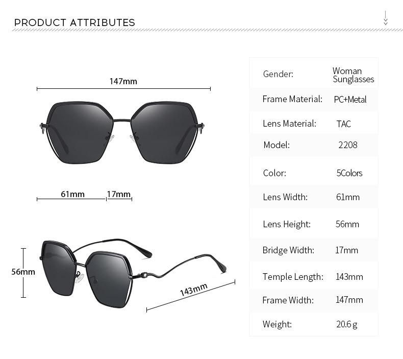 2021 New Arrivals Fashion Designer Square Frame Trendy Women Oversized Shades Sunglasses