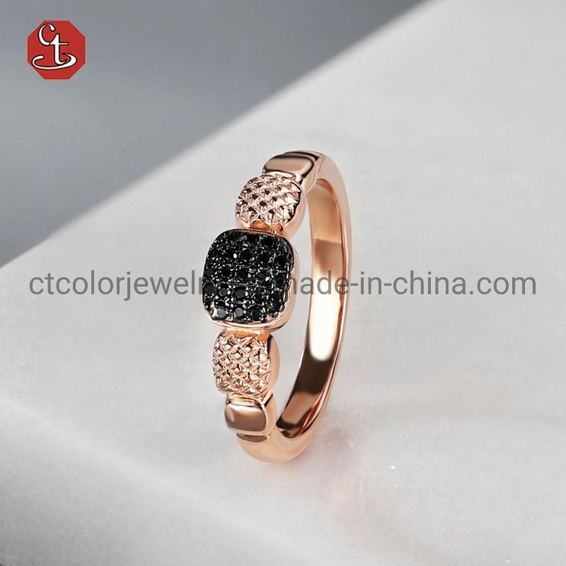 Trending jewelry 2021 new fashion black 4A CZ Ring