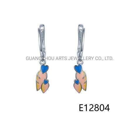 Simple Style Enamel Carrot 925 Silver Drop Earring