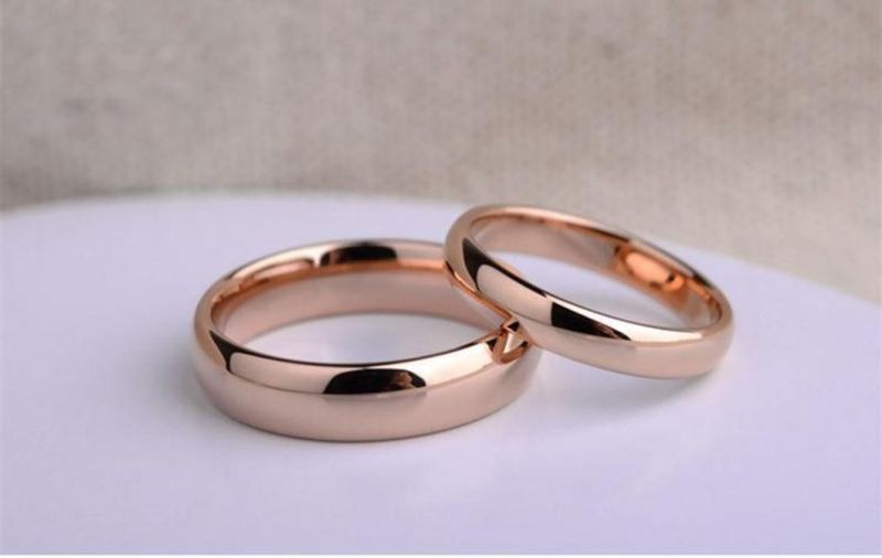 Couple Ring Gold Men and Women Ring IP18K Rose Gold Ring Korean Version Factory Wholesale Tst2834