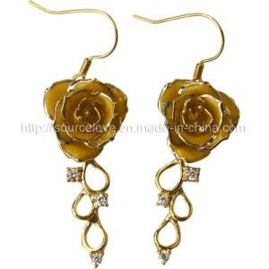 24k Gold Rose Eardrop (EH017)