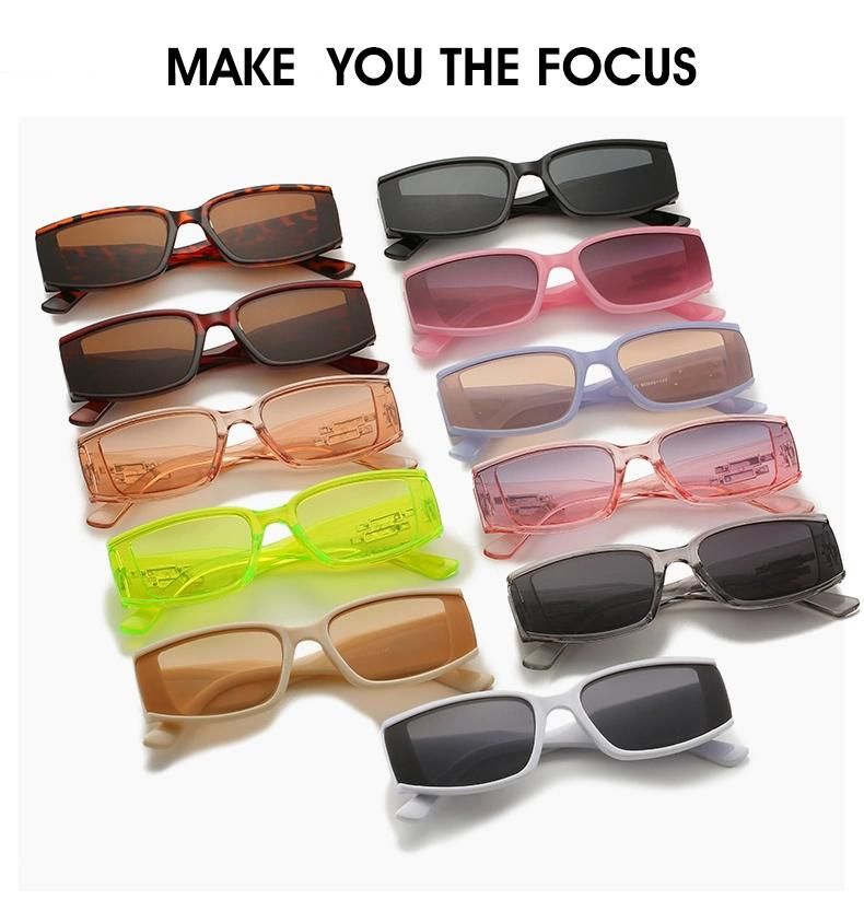 Sunglasses for New Square Retro Sunglasses Female Jelly Color Ocean Piece Cross-Border Sunglasses