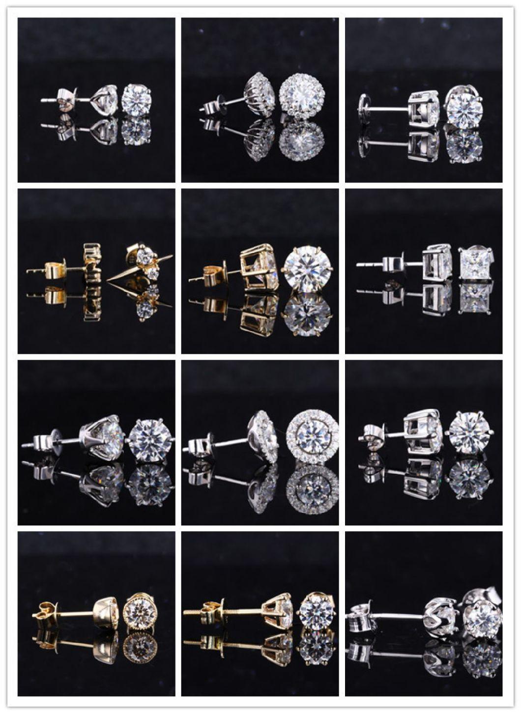 New Style Trendy Earring Women Moissanite Stone Jewelry Hoop Earrings