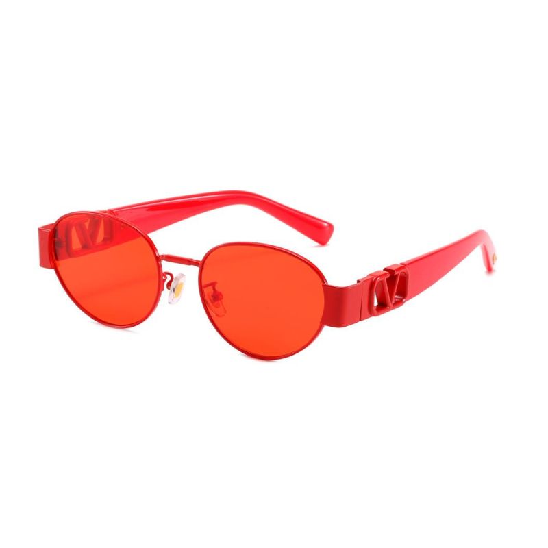 2020 Ready Made Vintage Oval Shape Metal Fashion Sunglasses